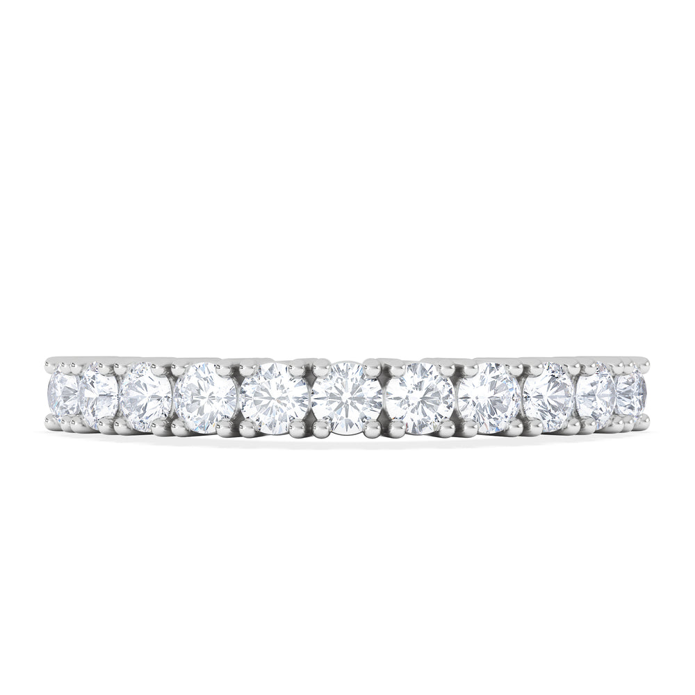 Twilight Lab Diamond Half Eternity Ring 0.50ct in 925 Silver
