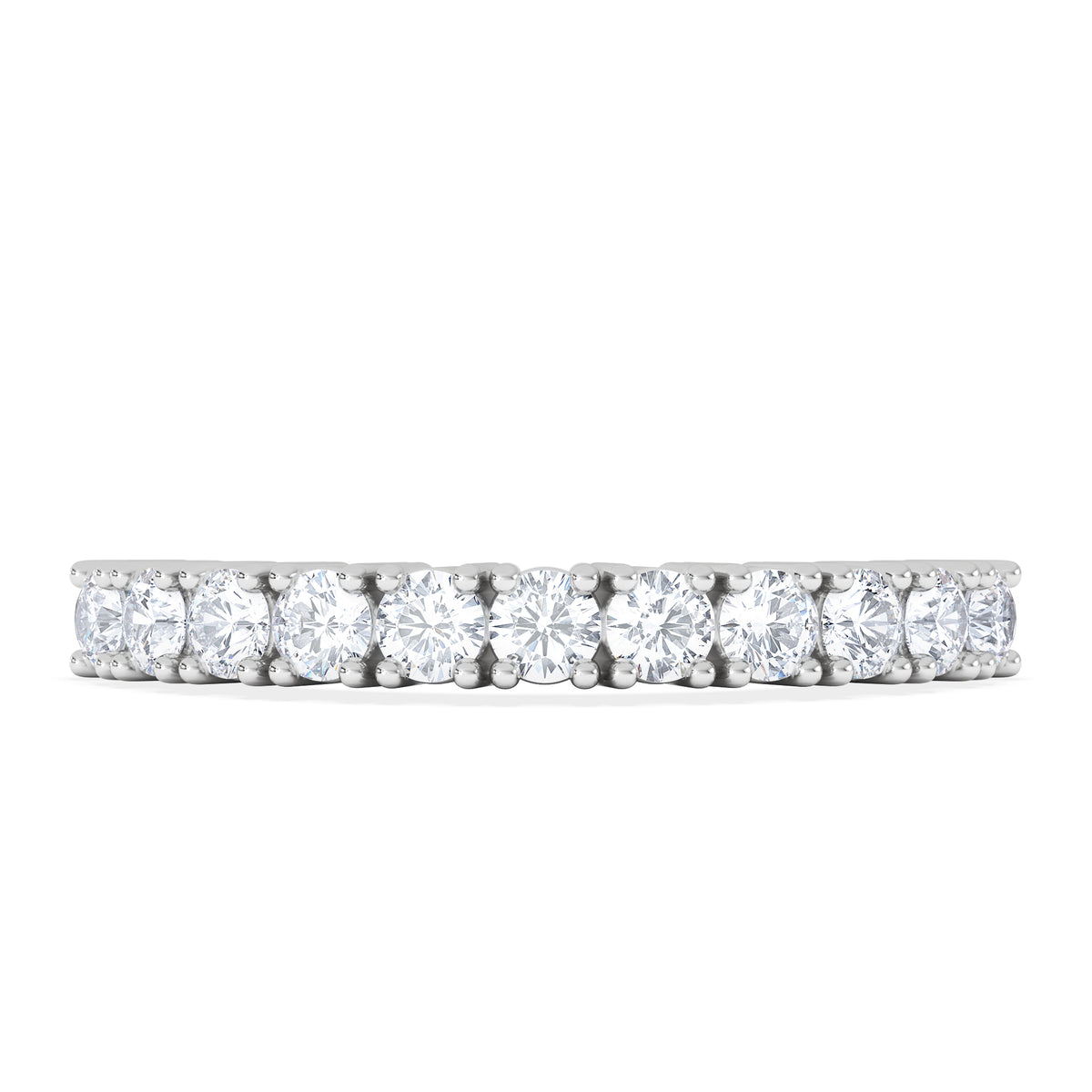 Twilight Lab Diamond Half Eternity Ring 0.50ct in 925 Silver