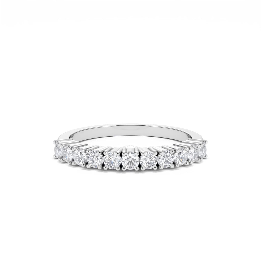 Twilight Lab Diamond 0.50ct H/SI Half Eternity Ring 9K White Gold