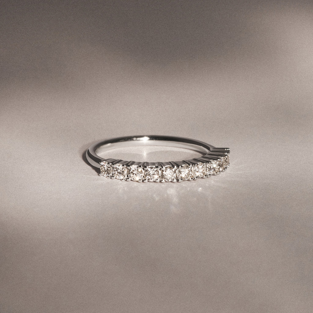 Twilight Lab Diamond Half Eternity Ring 0.50ct in 9K White Gold