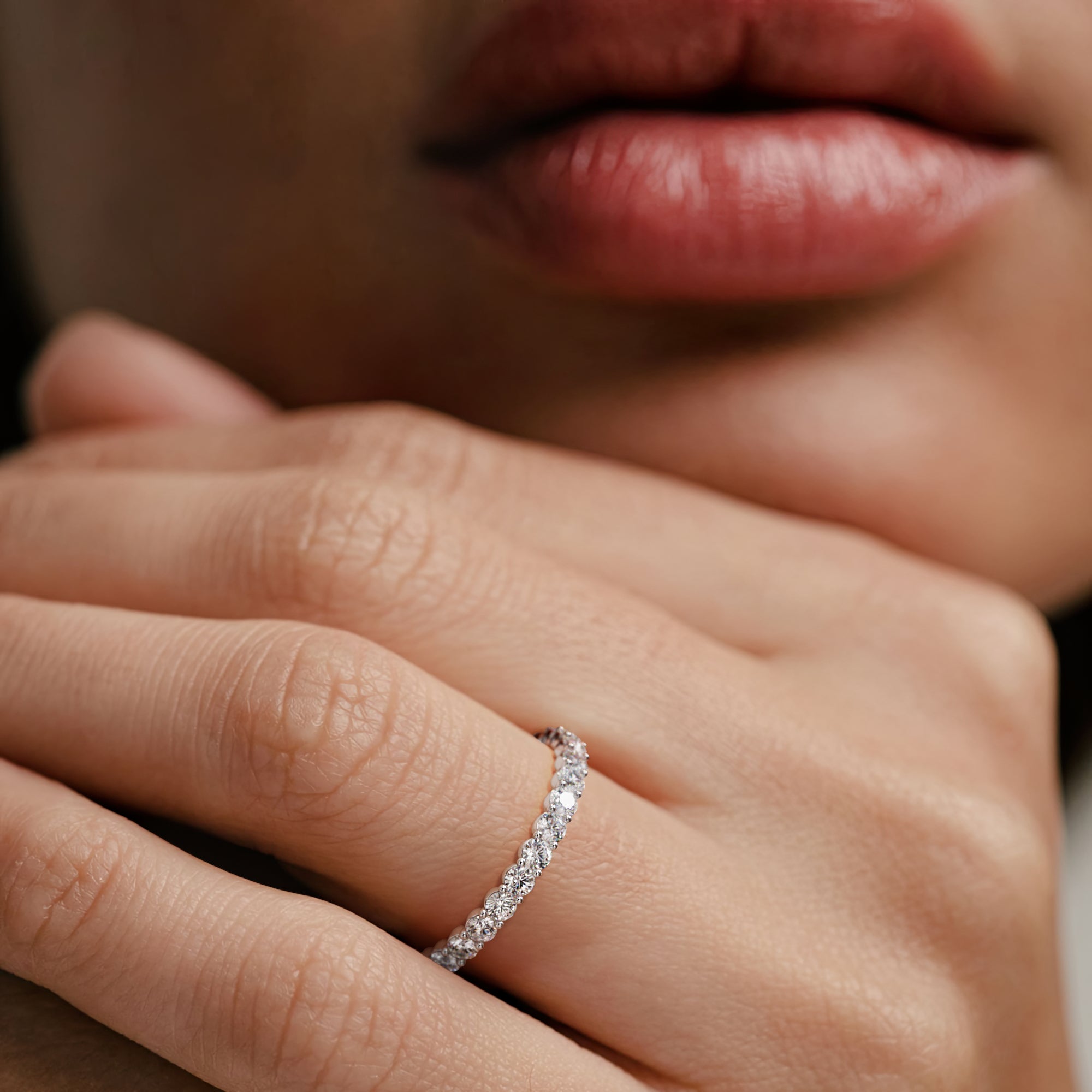 Chloe Lab Diamond 1.00ct Eternity Ring F/VS in 925 Silver