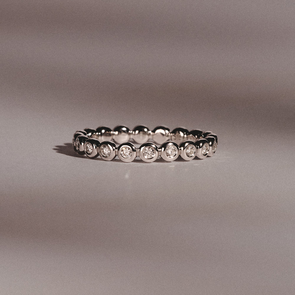 Lab Diamond Rubover Eternity Ring 0.33ct in 9K White Gold