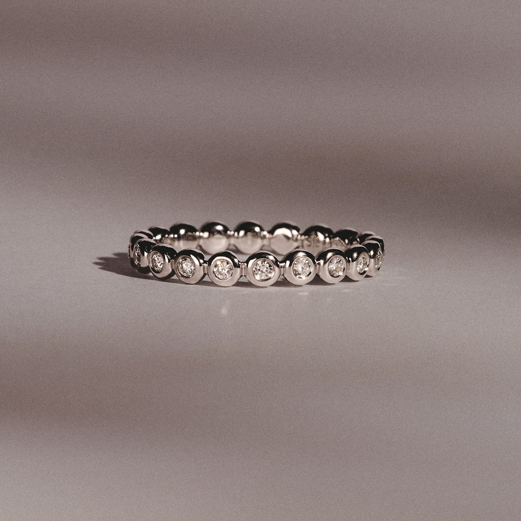 Lab Diamond Rubover Eternity Ring 0.33ct in 9K White Gold