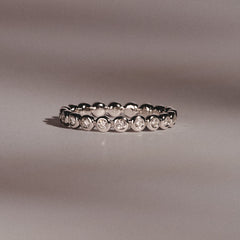 Lab Diamond Rubover Eternity Ring 0.33ct in 9K White Gold