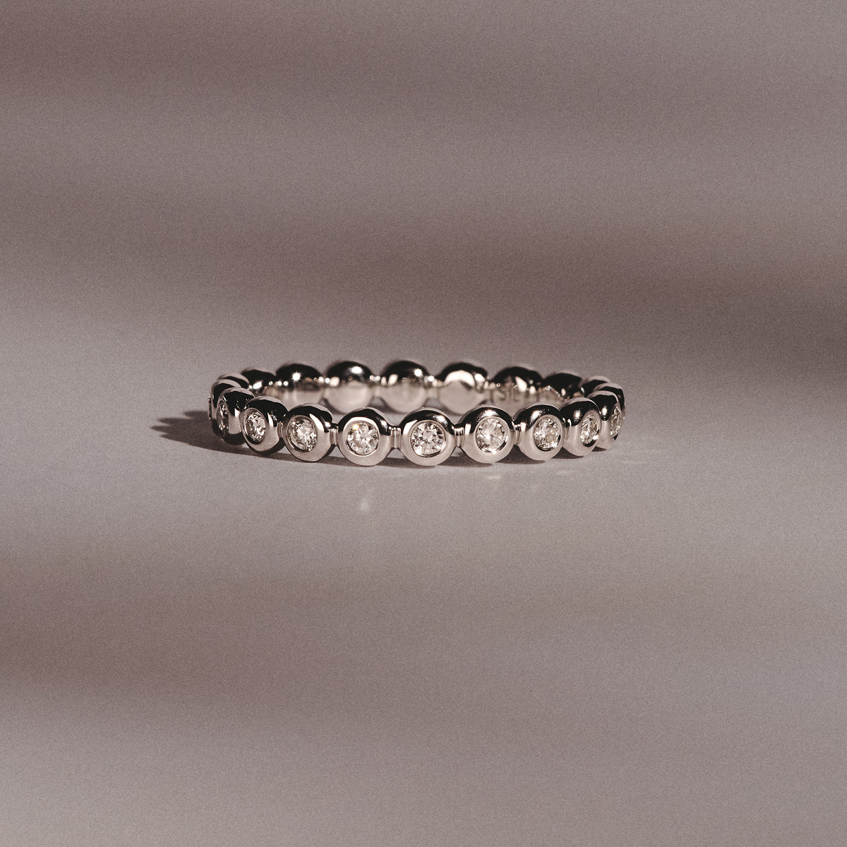 Lab Diamond Rubover Eternity Ring 0.33ct in 9K White Gold