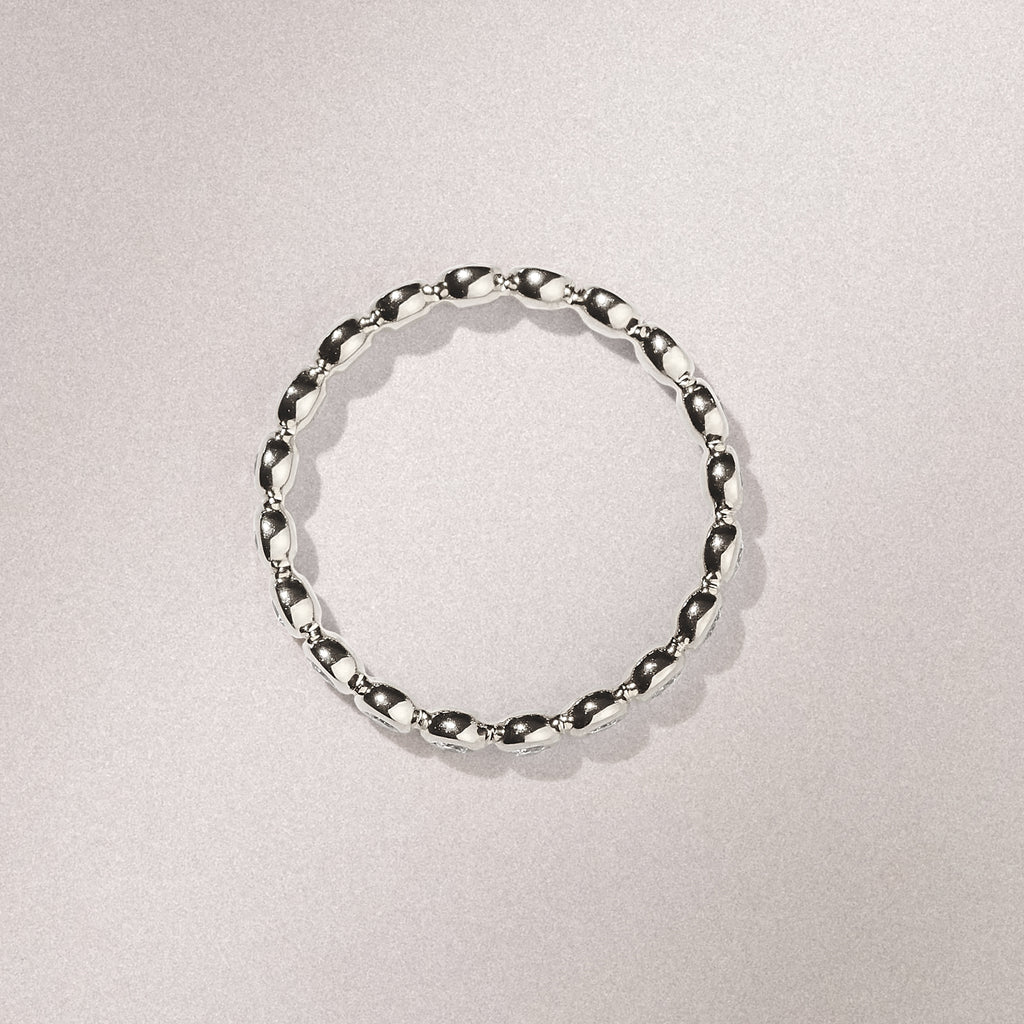 Lab Diamond Rubover Eternity Ring 0.33ct in 9K White Gold
