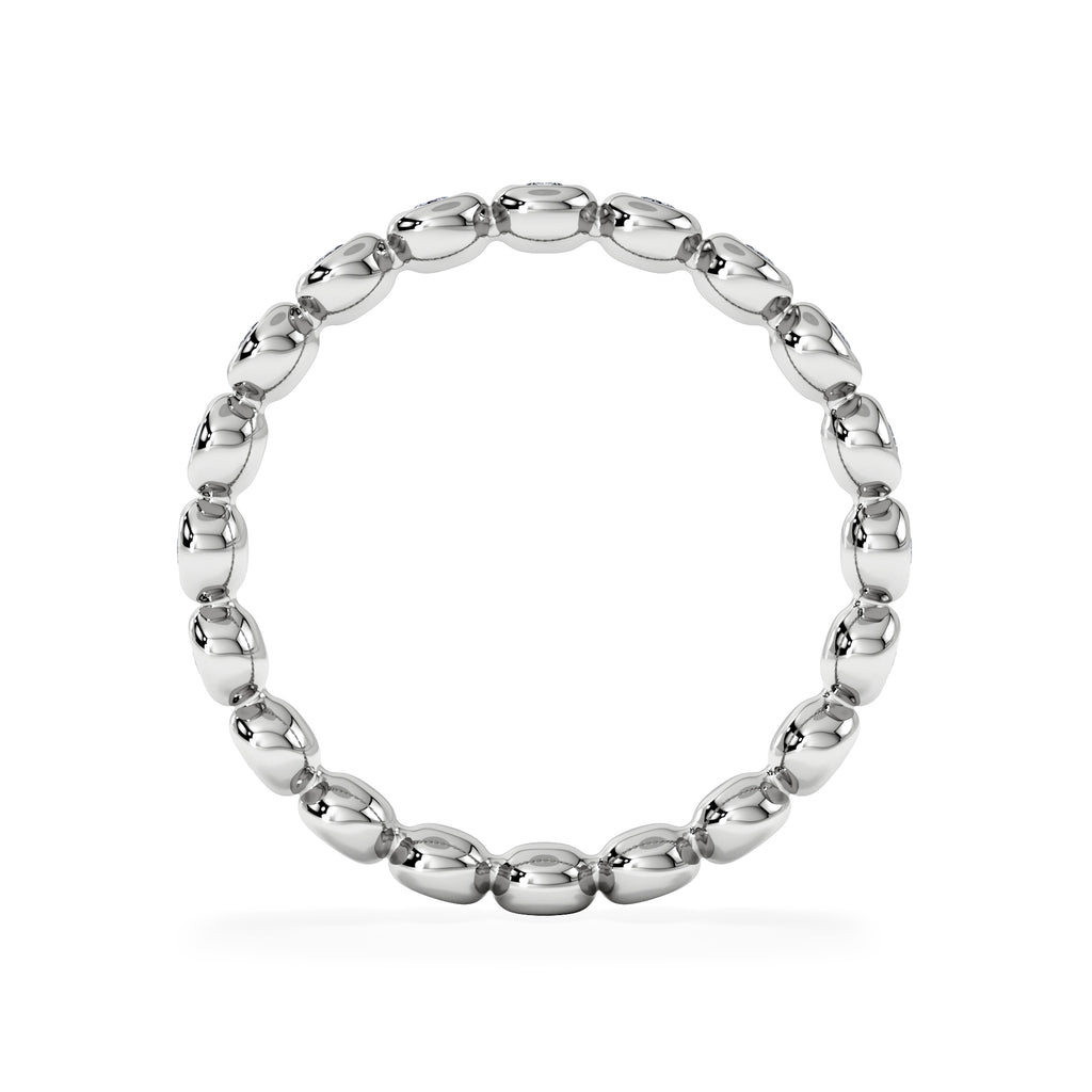Lab Diamond Rubover Eternity Ring 0.33ct in 9K White Gold