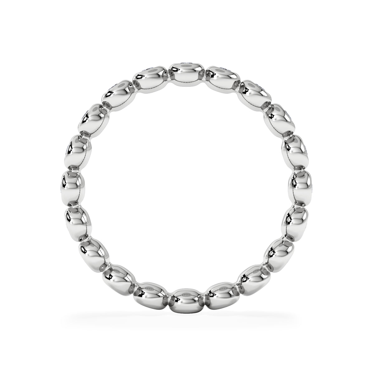 Lab Diamond Rubover Eternity Ring 0.33ct in 9K White Gold