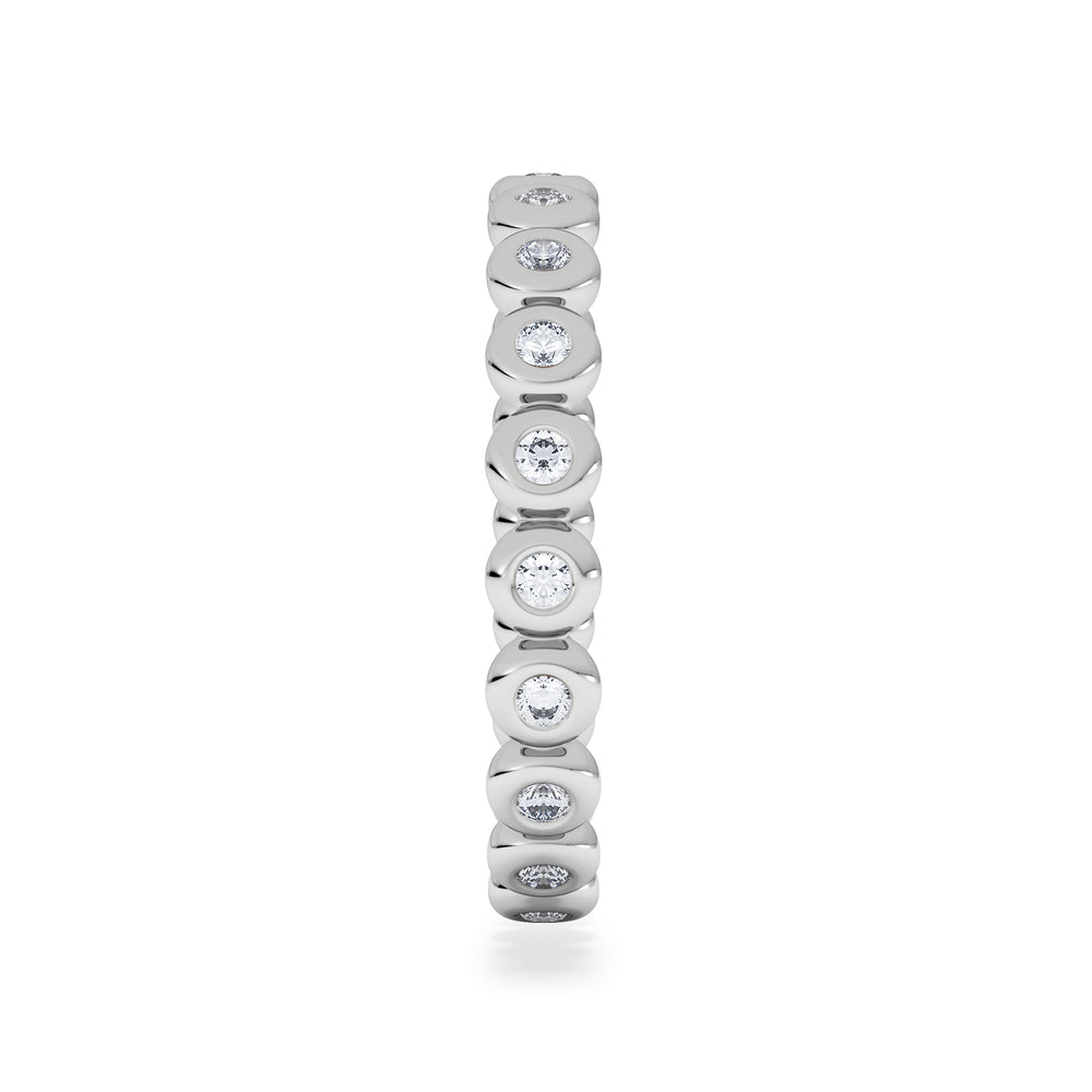 Lab Diamond Rubover Eternity Ring 0.33ct in 9K White Gold