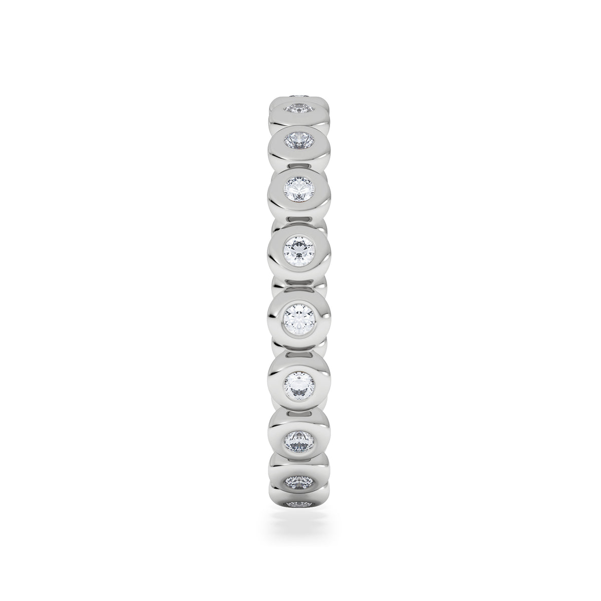 Lab Diamond Rubover Eternity Ring 0.33ct in 9K White Gold