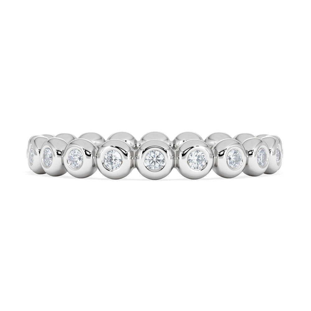 Lab Diamond Rubover Eternity Ring 0.33ct in 9K White Gold