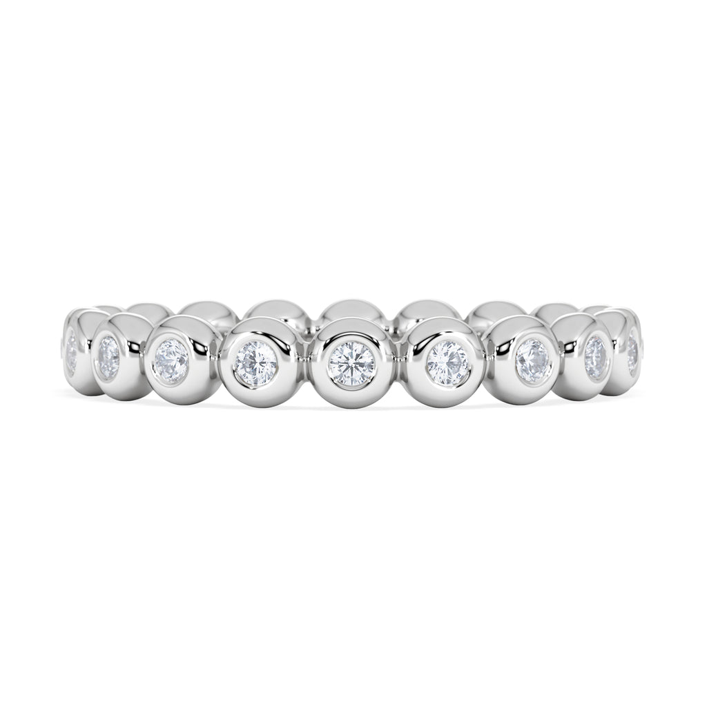 Lab Diamond Rubover Eternity Ring 0.33ct in 9K White Gold