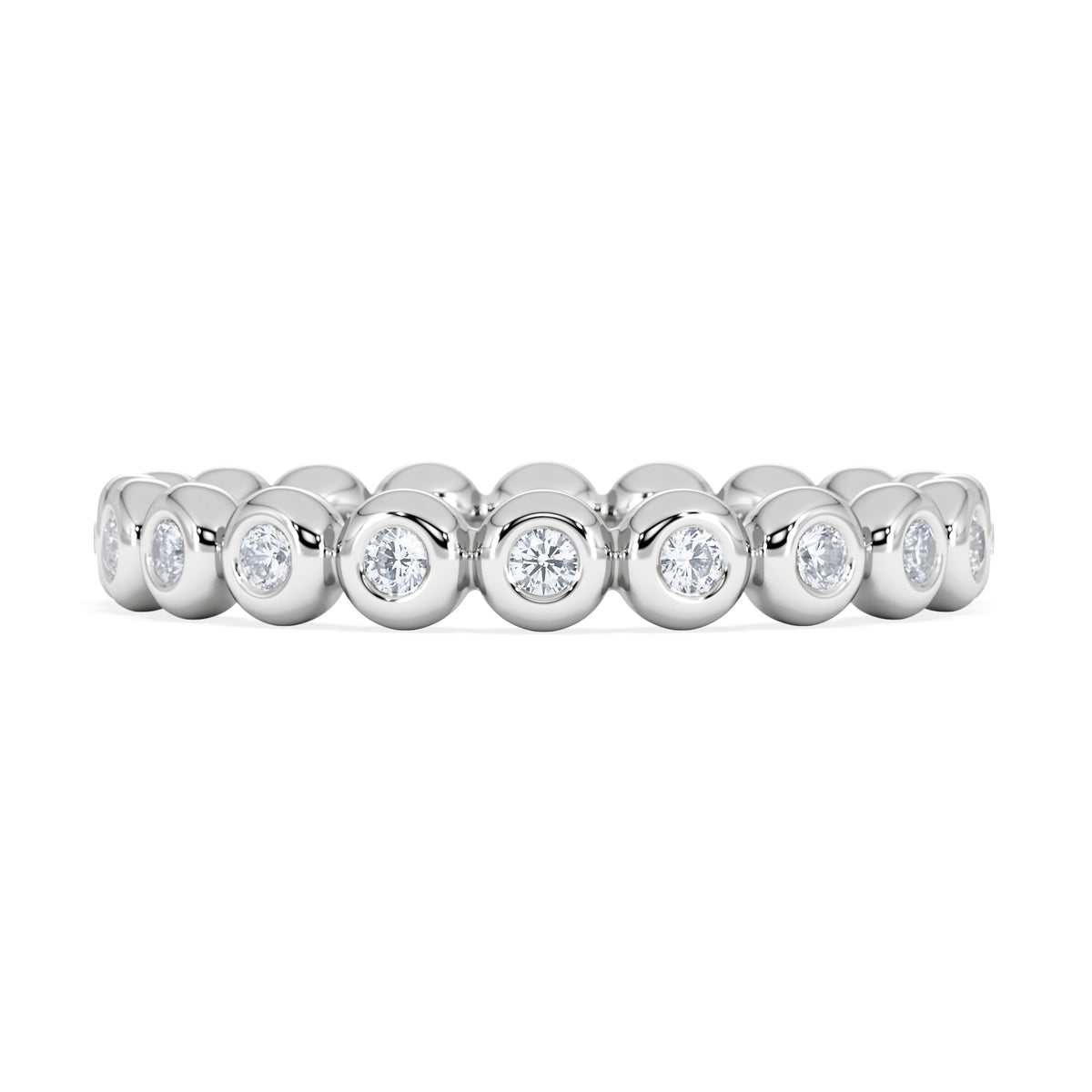 Lab Diamond Rubover Eternity Ring 0.33ct in 9K White Gold