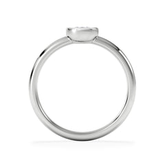 Horizon Oval Cut Lab Diamond Solitaire Ring 0.25ct H/SI in 9K White Gold
