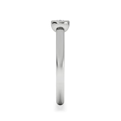 Horizon Oval Cut Lab Diamond Solitaire Ring 0.25ct H/SI in 925 Silver