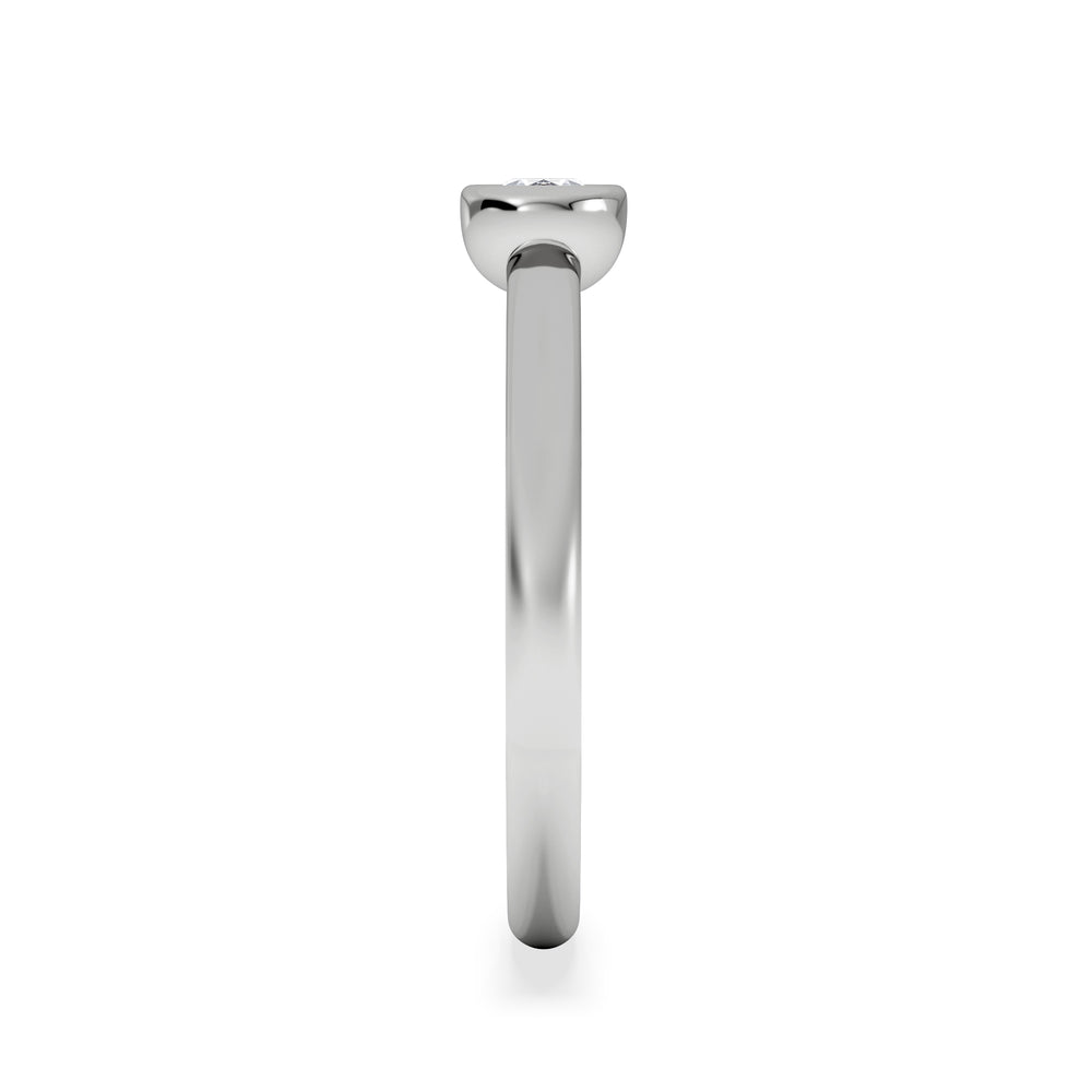 Horizon Oval Cut Lab Diamond Solitaire Ring 0.25ct H/SI in 9K White Gold