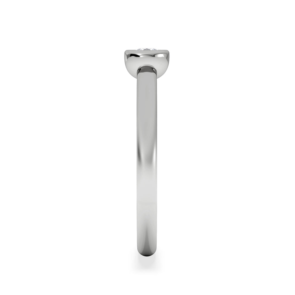 Horizon Oval Cut Lab Diamond Solitaire Ring 0.25ct H/SI in 9K White Gold