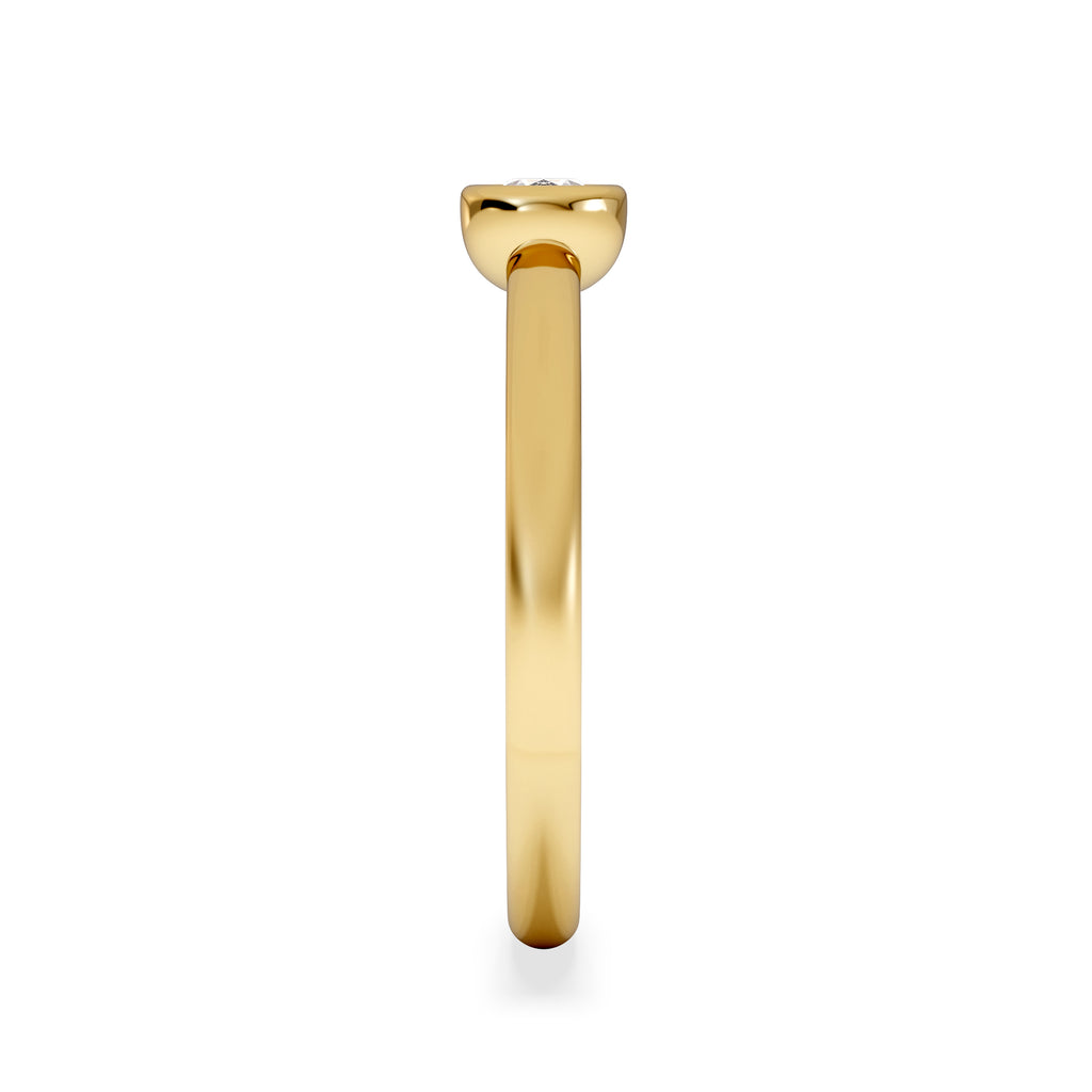 Horizon Oval Cut Lab Diamond Solitaire Ring 0.25ct H/SI in 18k Gold Vermeil