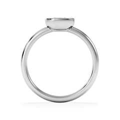 Horizon Oval Cut Lab Diamond Solitaire Ring 0.50ct H/SI in 9K White Gold