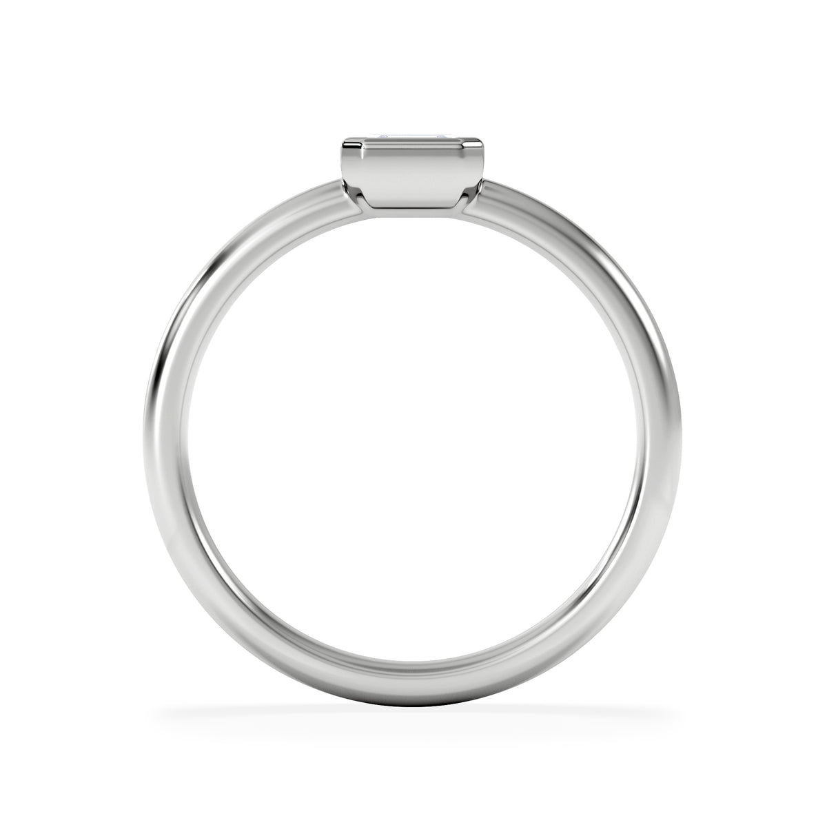 Horizon Emerald Cut Lab Diamond Solitaire Ring 0.25ct H/SI in 925 Silver