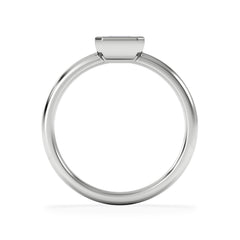 Horizon Emerald Cut Lab Diamond Solitaire Ring 0.50ct H/SI in 9K White Gold
