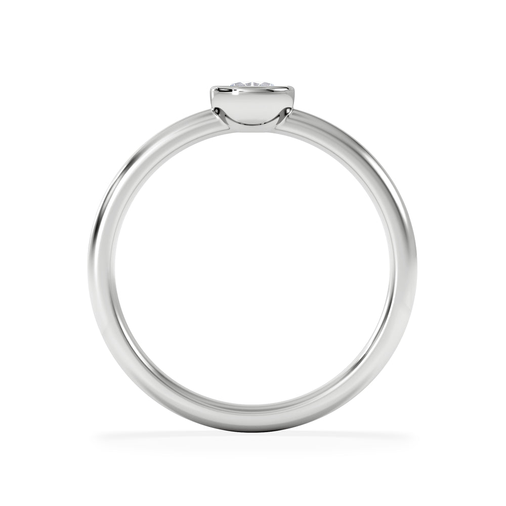 Horizon Round Cut Lab Diamond Solitaire Ring 0.25ct H/SI in 9K White Gold