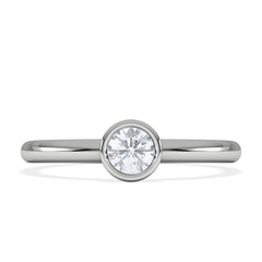 Horizon Round Cut Lab Diamond Solitaire Ring 0.25ct H/SI in 9K White Gold