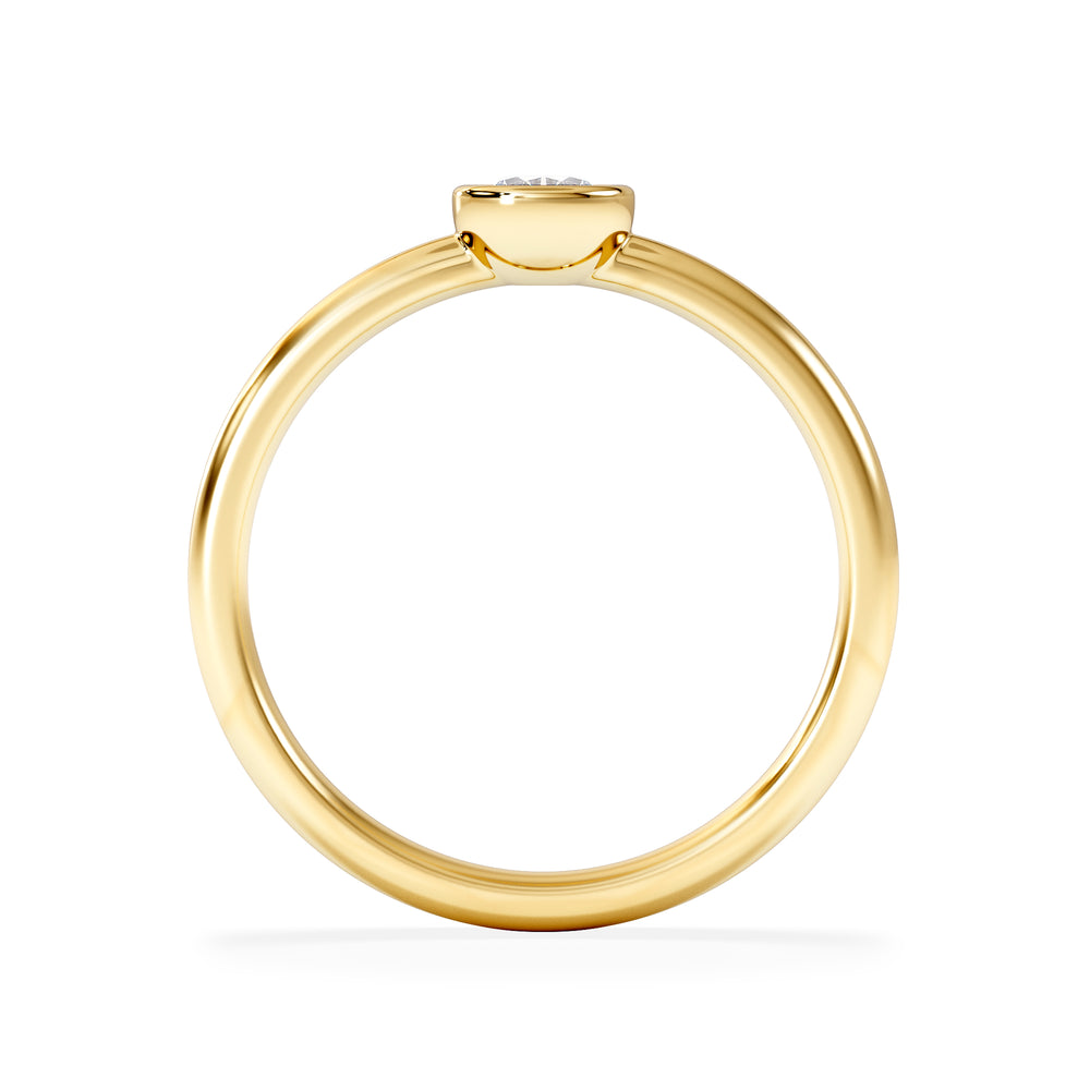 Horizon Round Cut Lab Diamond Solitaire Ring 0.25ct H/SI in 18k Gold Vermeil