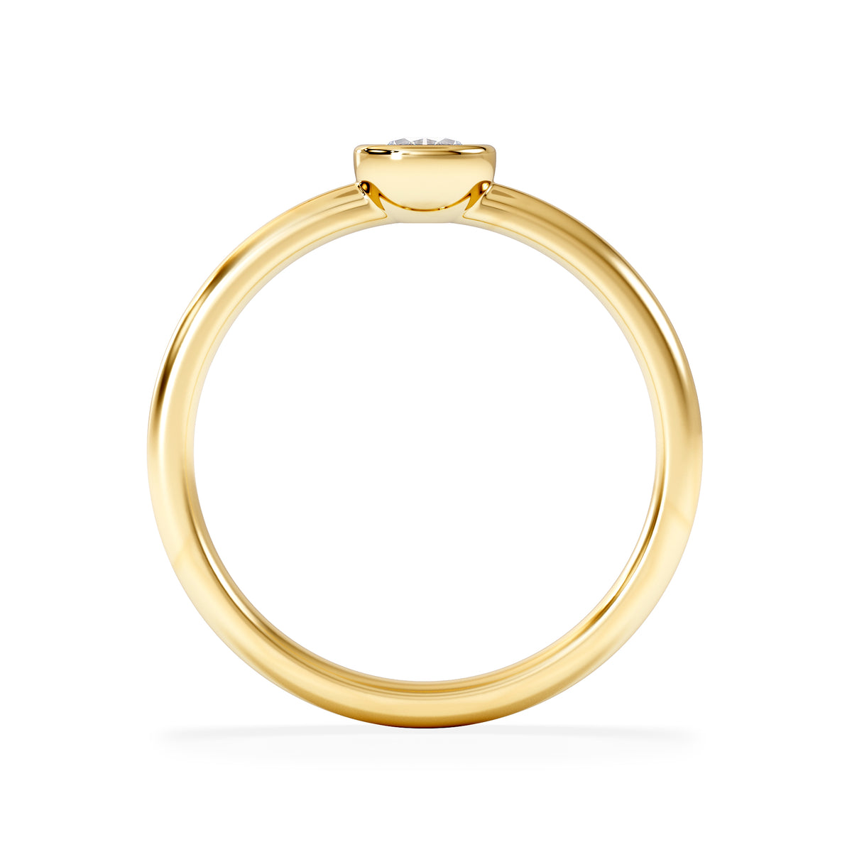 Horizon Round Cut Lab Diamond Solitaire Ring 0.25ct H/SI in 9K Gold