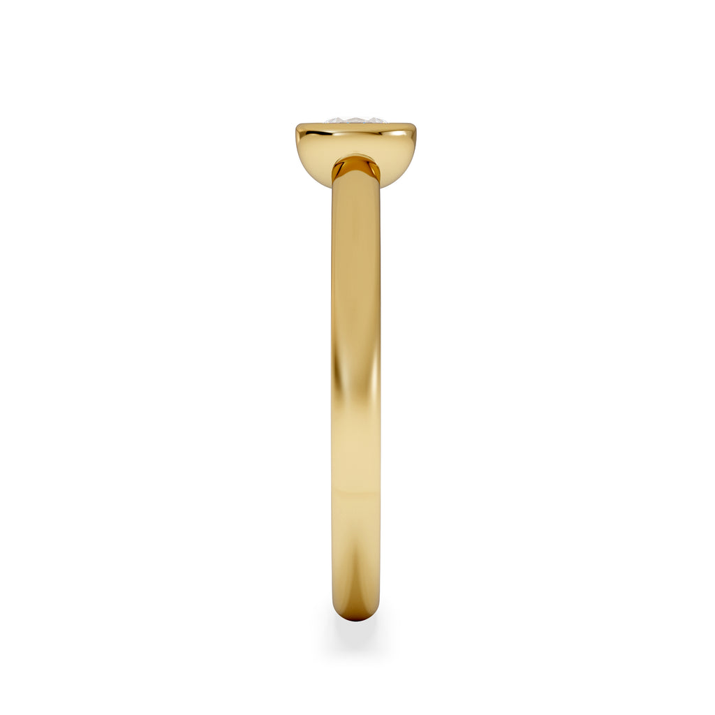 Horizon Round Cut Lab Diamond Solitaire Ring 0.25ct H/SI in 18k Gold Vermeil