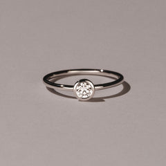 Horizon Round Cut Lab Diamond Solitaire Ring 0.25ct H/SI in 9K White Gold