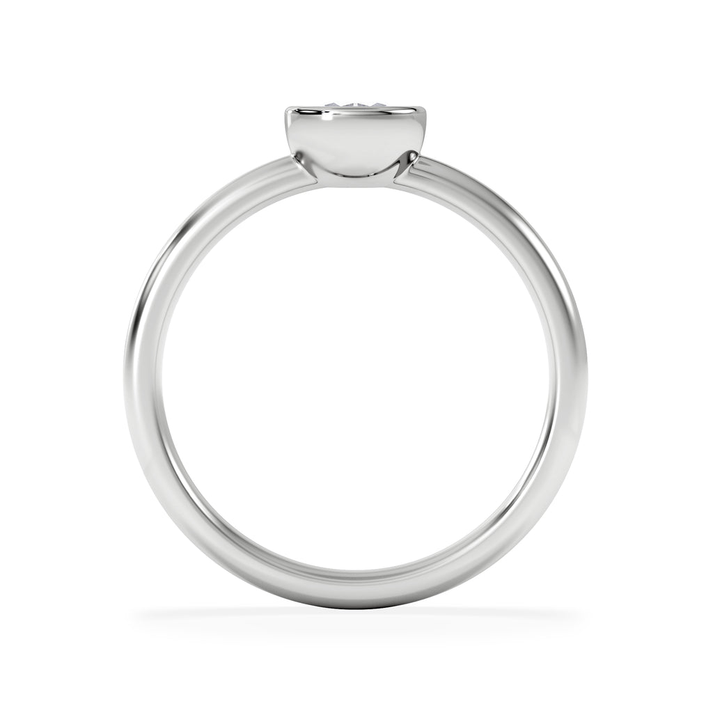 Horizon Round Cut Lab Diamond Solitaire Ring 0.50ct H/SI in 9K White Gold