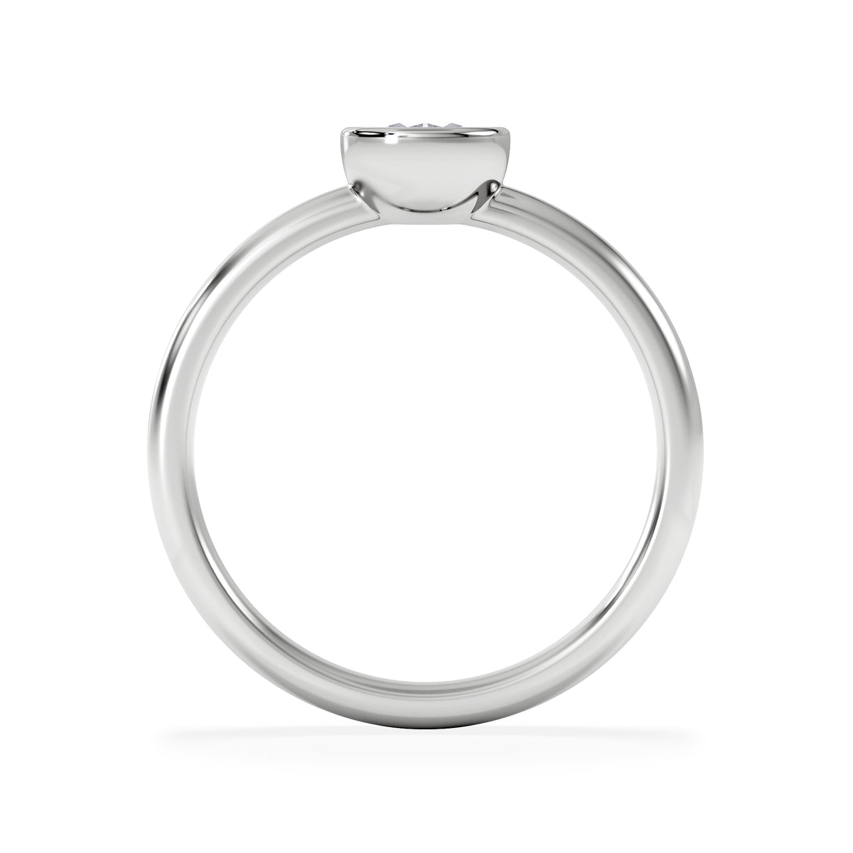 Horizon Round Cut Lab Diamond Solitaire Ring 0.50ct H/SI in 9K White Gold
