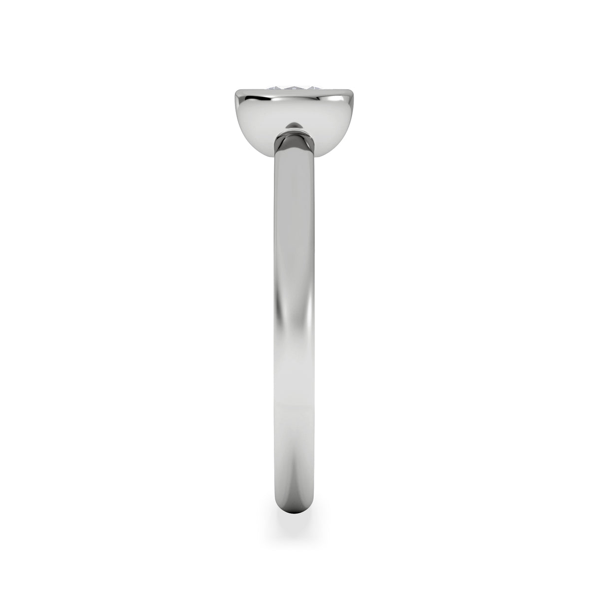 Horizon Round Cut Lab Diamond Solitaire Ring 0.50ct H/SI in 9K White Gold