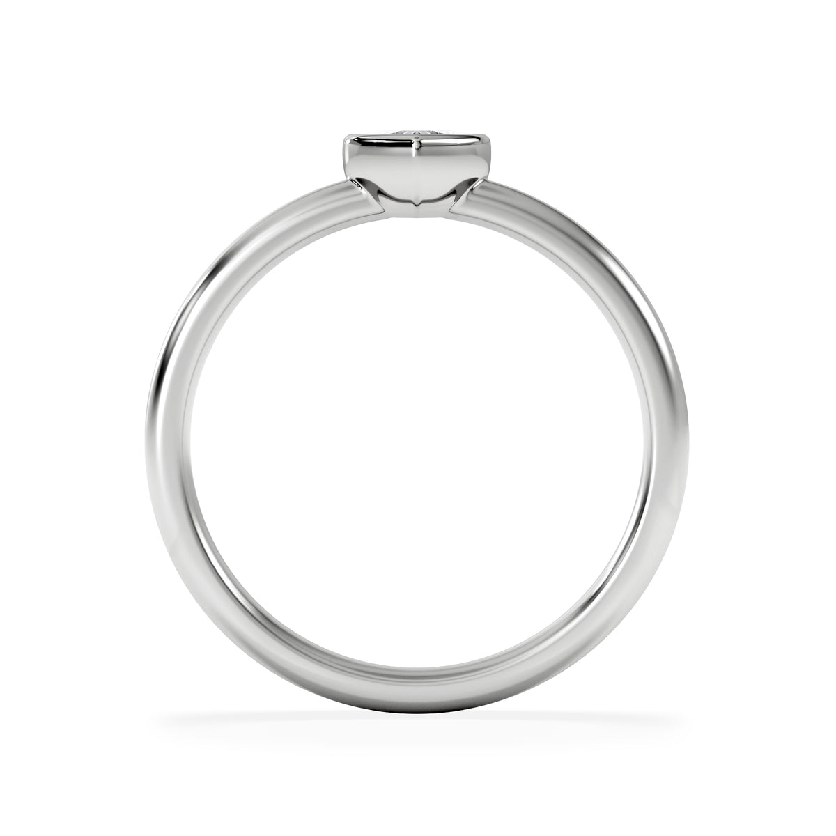 Horizon Heart Cut Lab Diamond Solitaire Ring 0.25ct H/SI in 925 Silver