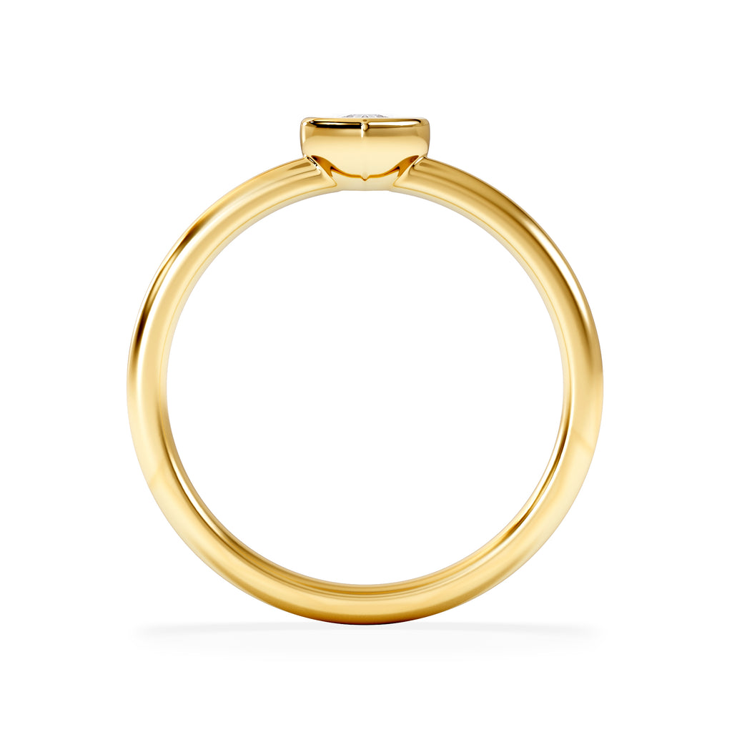 Horizon Heart Cut Lab Diamond Solitaire Ring 0.25ct H/SI in 18k Gold Vermeil