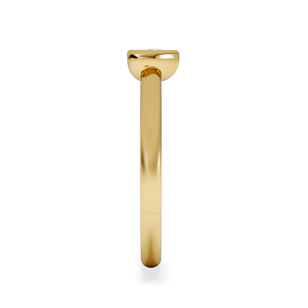 Horizon Heart Cut Lab Diamond Solitaire Ring 0.25ct H/SI in 18k Gold Vermeil