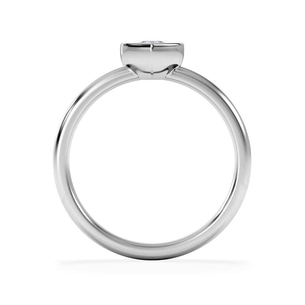 Horizon Heart Cut Lab Diamond Solitaire Ring 0.50ct H/SI in 9K White Gold