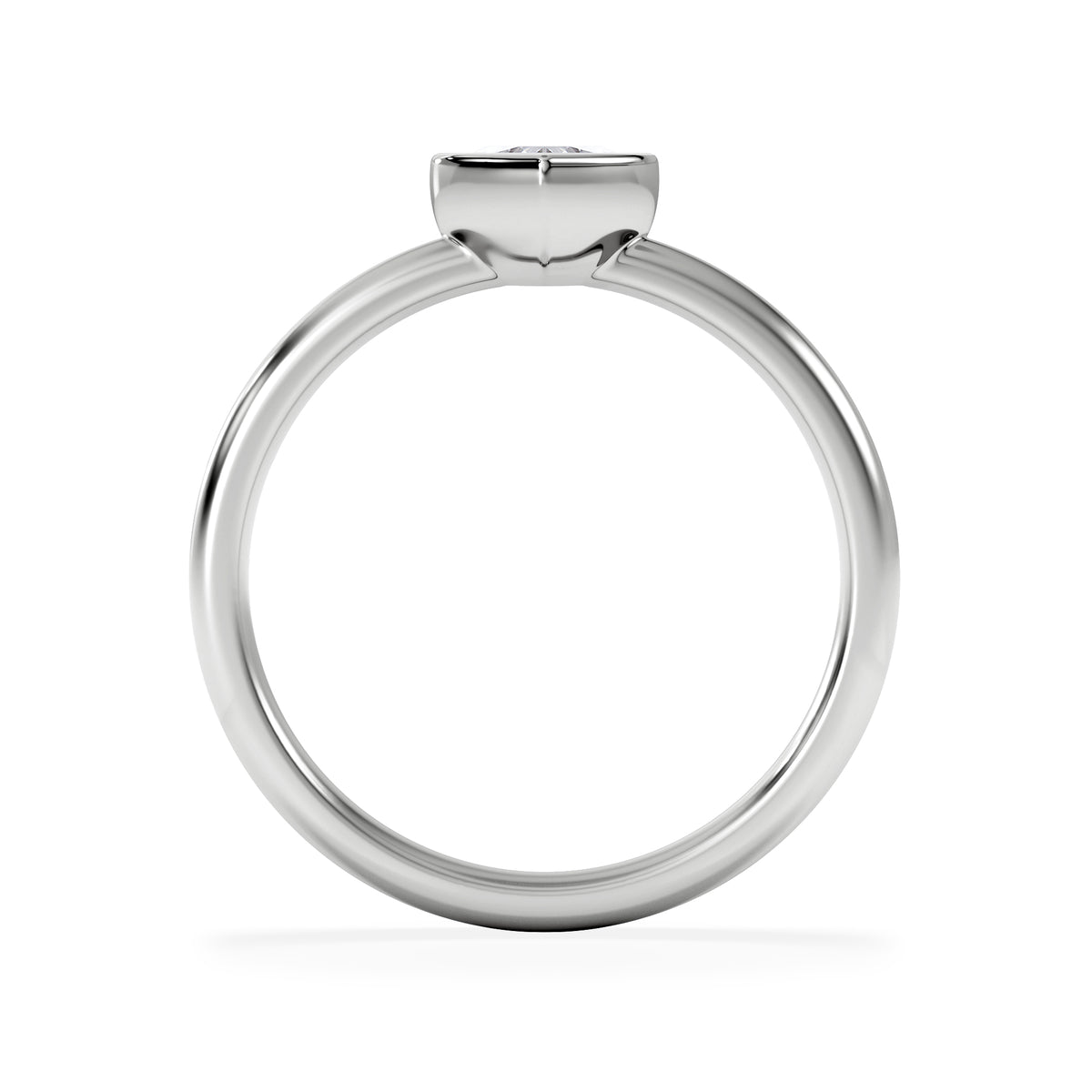 Horizon Heart Cut Lab Diamond Solitaire Ring 0.50ct H/SI in 9K White Gold