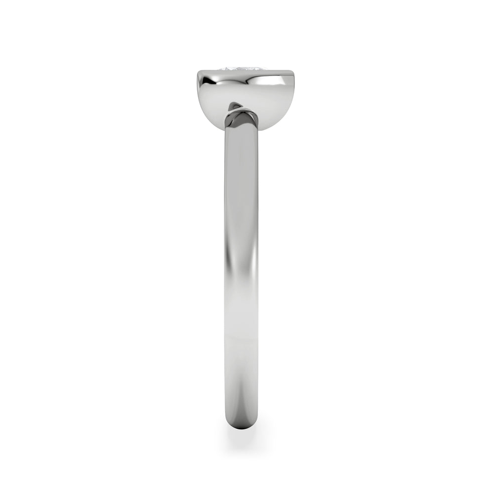 Horizon Heart Cut Lab Diamond Solitaire Ring 0.50ct H/SI in 9K White Gold