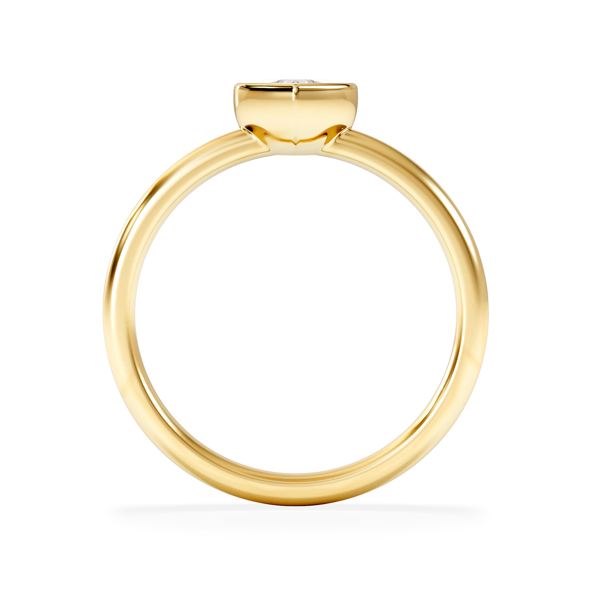 Horizon Heart Cut Lab Diamond Solitaire Ring 0.50ct H/SI in 9K Gold