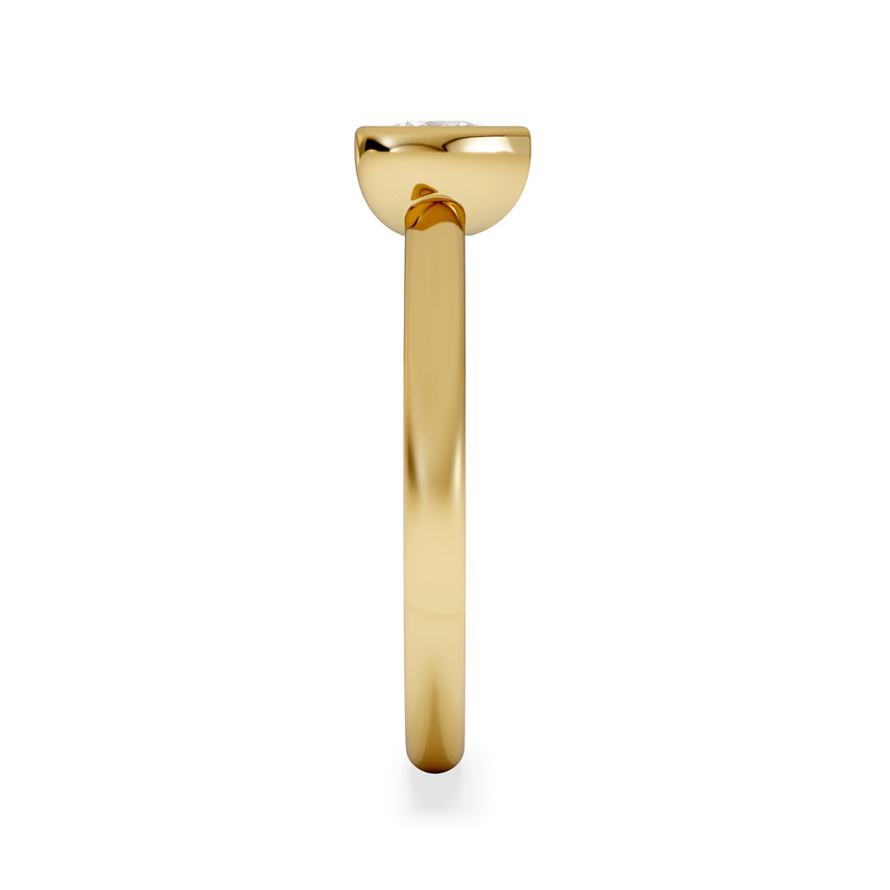 Horizon Heart Cut Lab Diamond Solitaire Ring 0.50ct H/SI in 9K Gold