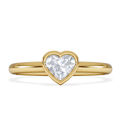 Horizon Heart Cut Lab Diamond Solitaire Ring 0.50ct H/SI in 9K Gold
