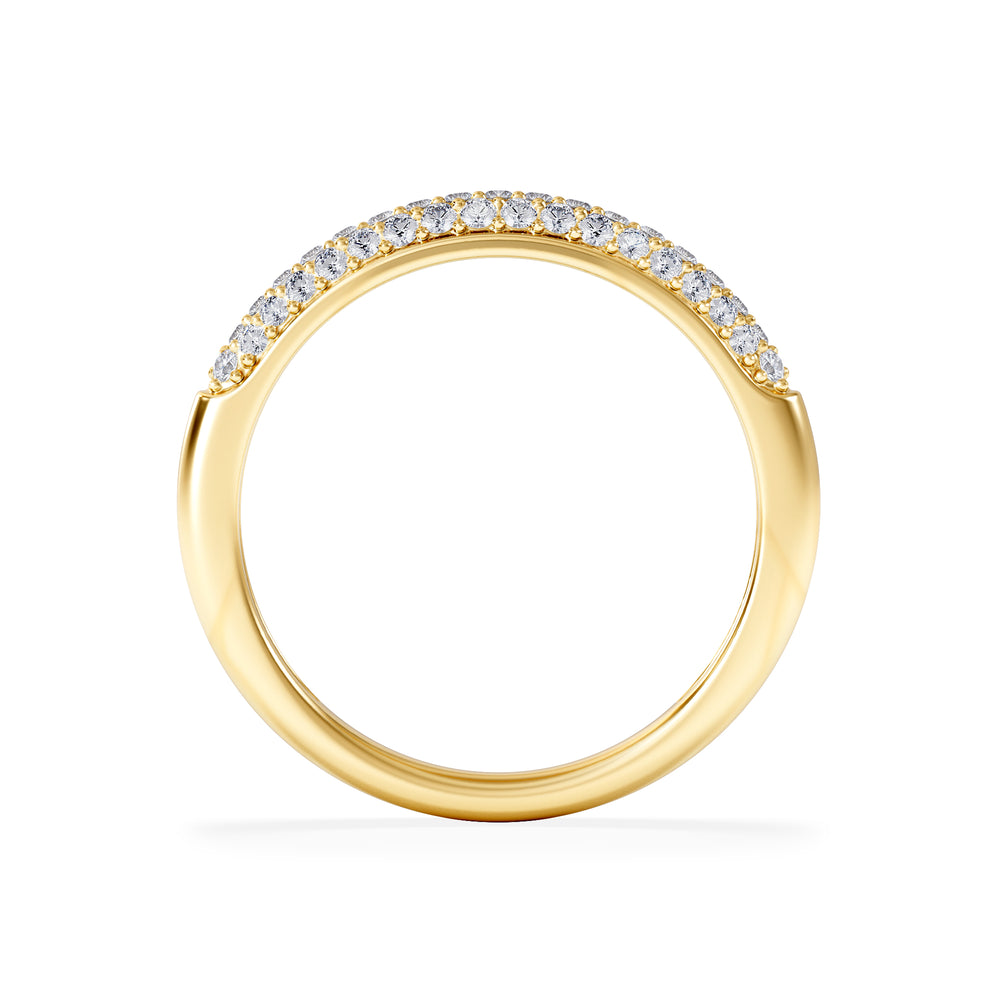 Lab Diamond Micro Pave Half Eternity Ring 0.30ct in 9k Gold