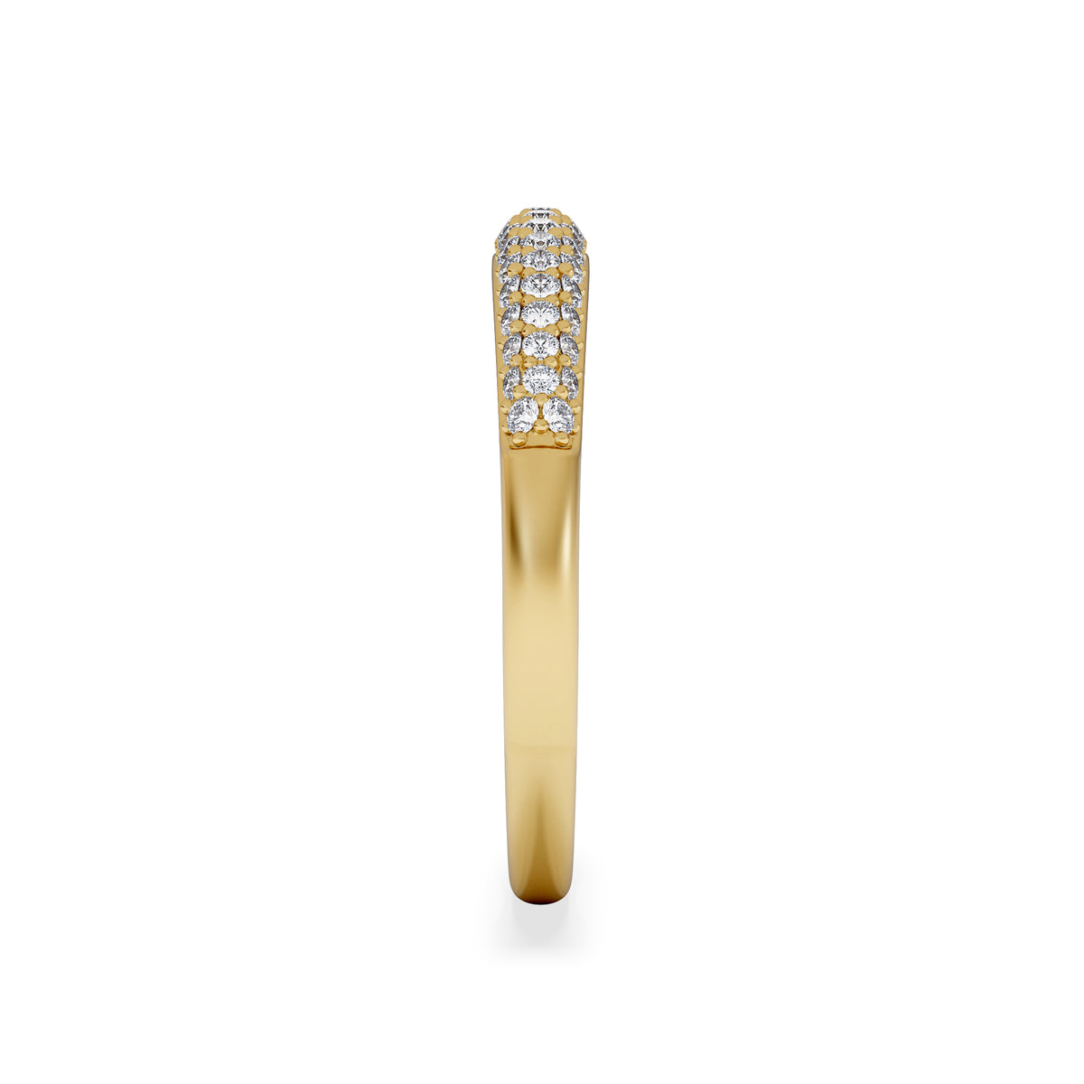 Lab Diamond Micro Pave Half Eternity Ring 0.30ct in 18k Gold Vermeil