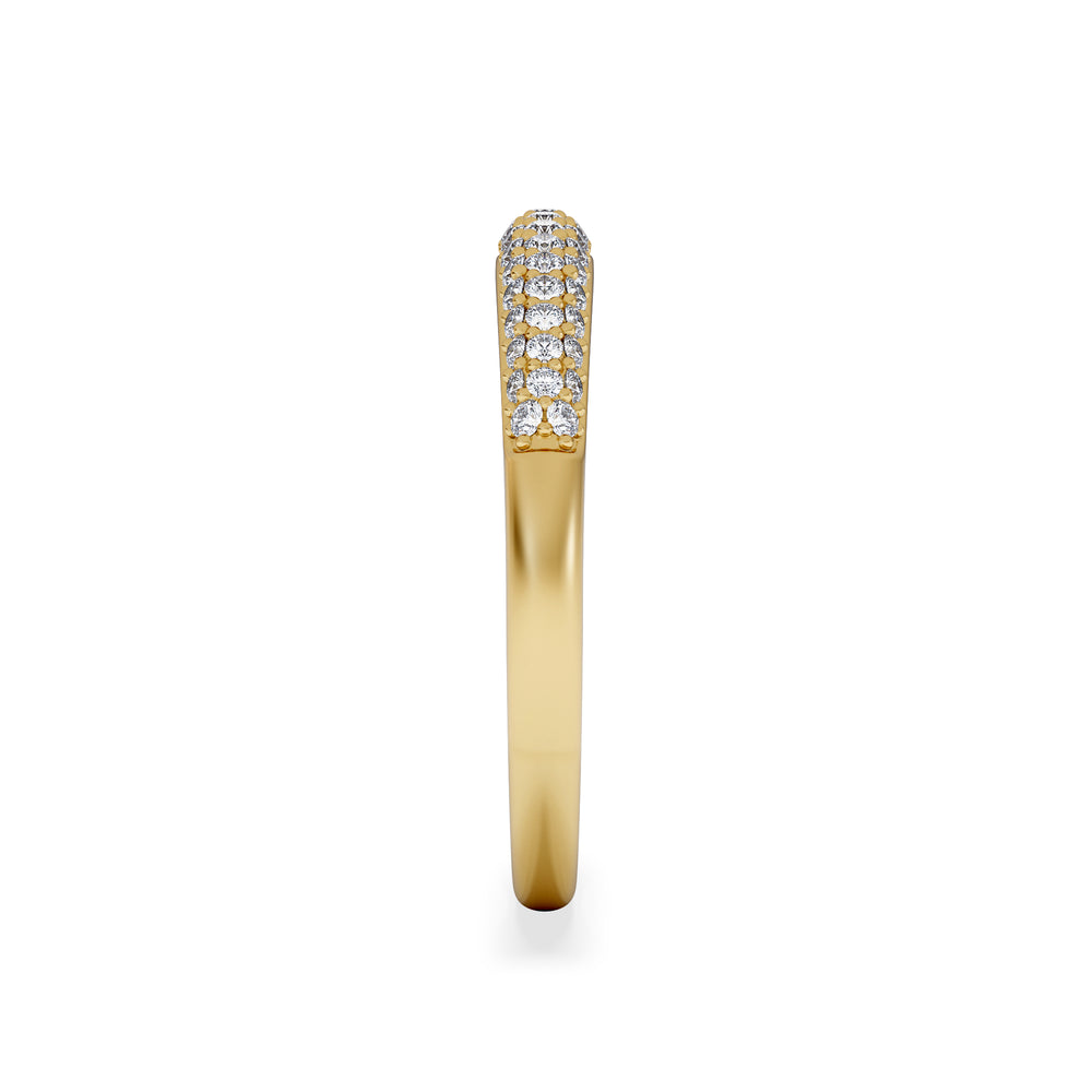 Lab Diamond Micro Pave Half Eternity Ring 0.30ct in 9k Gold