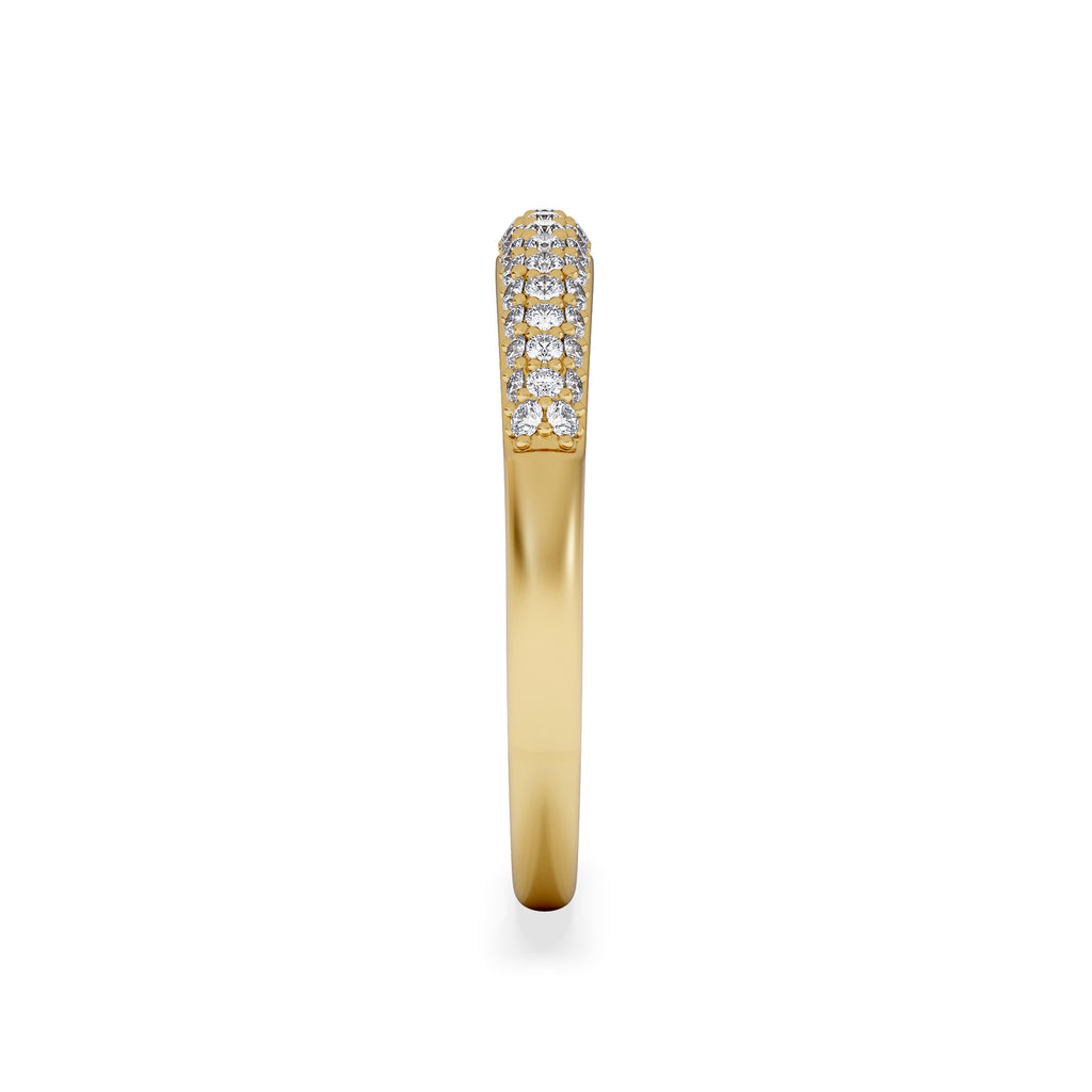 Lab Diamond Micro Pave Half Eternity Ring 0.30ct in 9k Gold