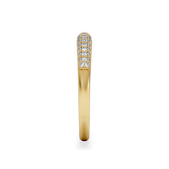Lab Diamond Micro Pave Half Eternity Ring 0.30ct in 9k Gold