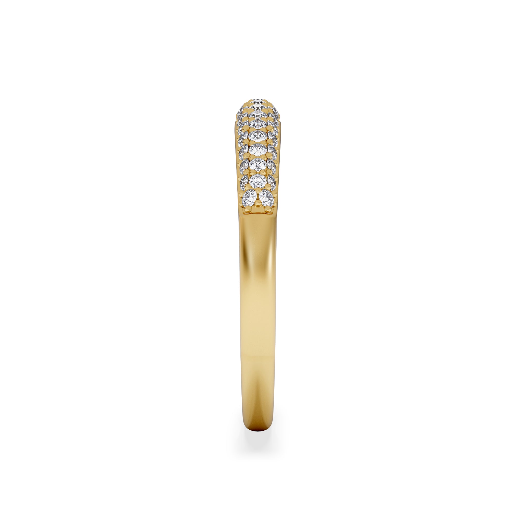 Lab Diamond Micro Pave Half Eternity Ring 0.30ct in 9k Gold