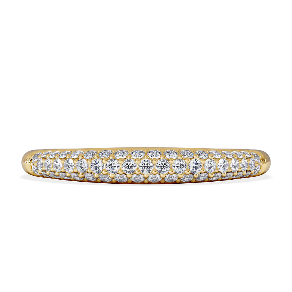 Lab Diamond Micro Pave Half Eternity Ring 0.30ct in 9k Gold